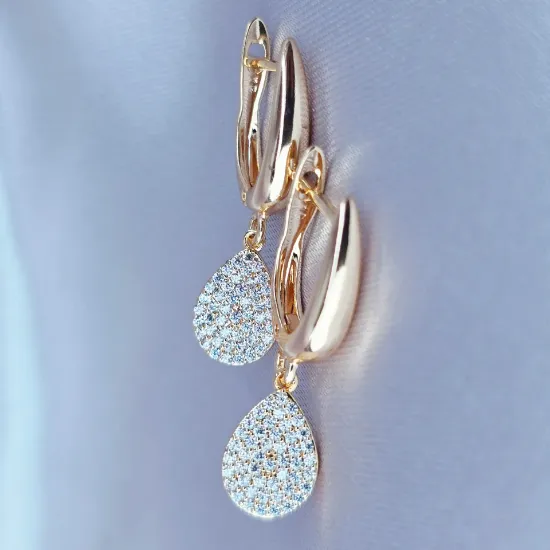 Imagen de Huggie Hoja con Brillos Colgando