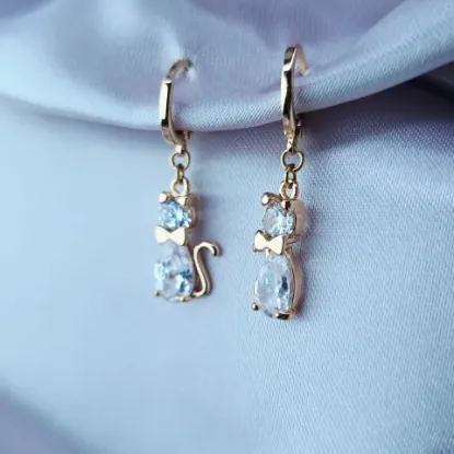 Imagen de Arete Gatito Glamouroso