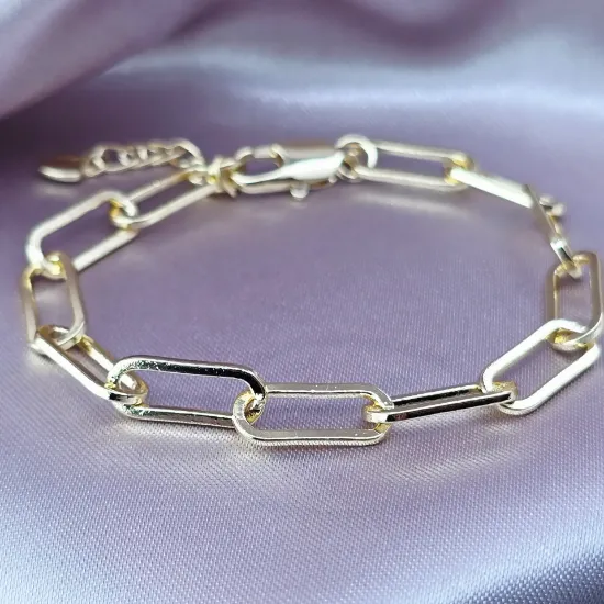 Imagen de Pulsera Rectángulos y Corazón  1606