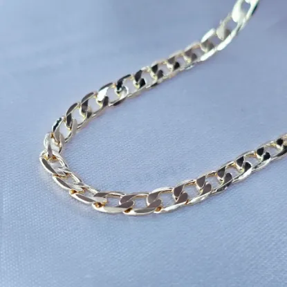 Imagen de Cadena Tejido Barabada Abierta Oro Amarillo Talla 5502