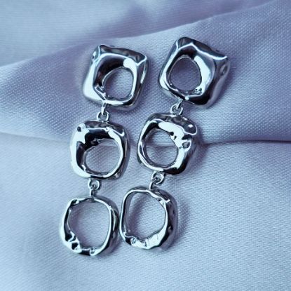 Imagen de Arete Tres Eslabones Irregulares