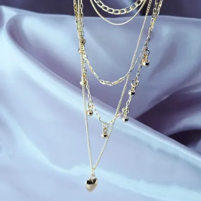 Imagen de Collar Cinco Días Luxury con Corazón  3801