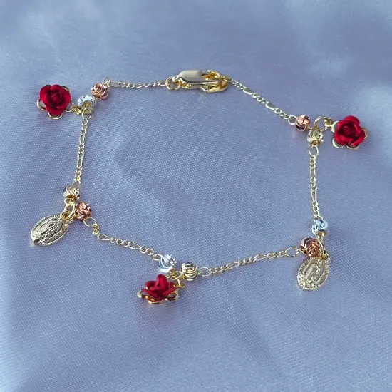 Imagen de Pulsera Rosal Rojo de Guadalupe Talla 1903