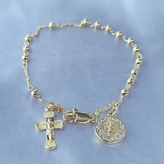 Imagen de Pulsera San Benito y Cruz Talla 1802
