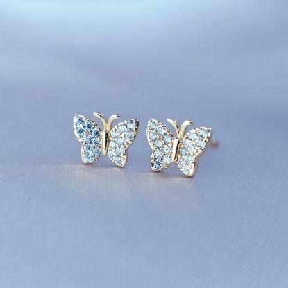 Picture of Stud Earring Small and Discreet Butterfly 