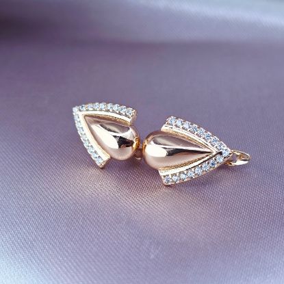 Imagen de Huggie Circonias Preciosas y Gota de Oro