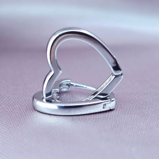 Imagen de Huggie Corazón Vivri Oro Blanco