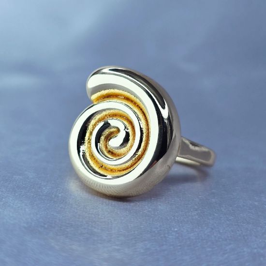Imagen de Anillo Caracol de Oro 