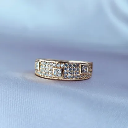 Picture of Sparkling Squares Ring 10
