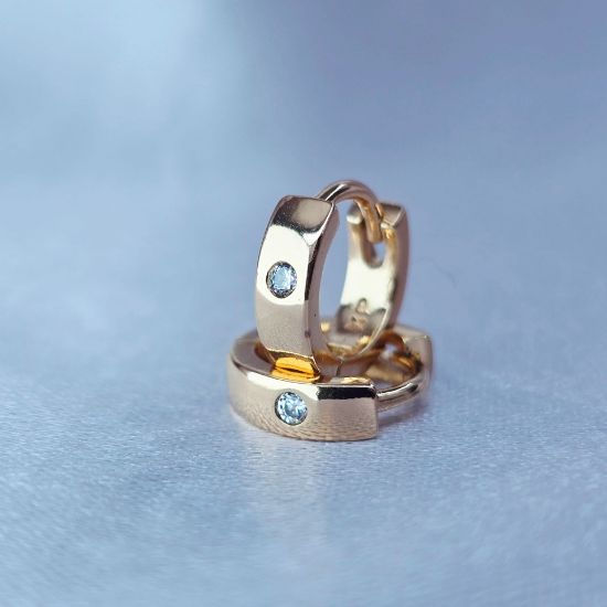 Picture of Tiny Crystal Point Huggie