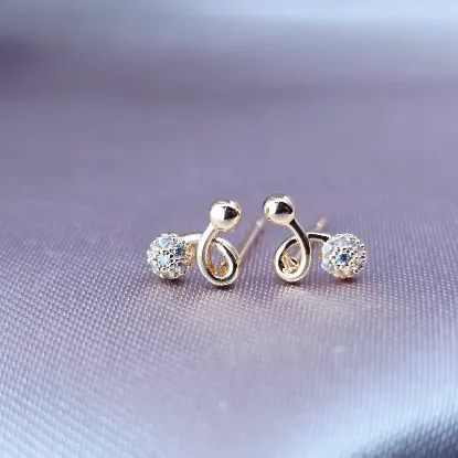 Picture of Cursive and Bezel Stud