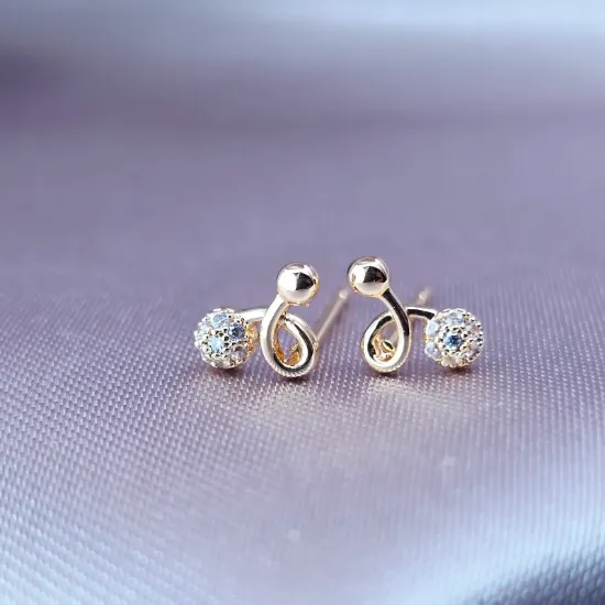 Picture of Cursive and Bezel Stud