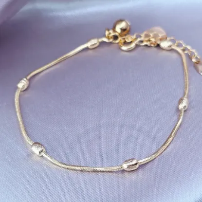 Picture of Beads, Bell, and Heart Bracelet Size 1602