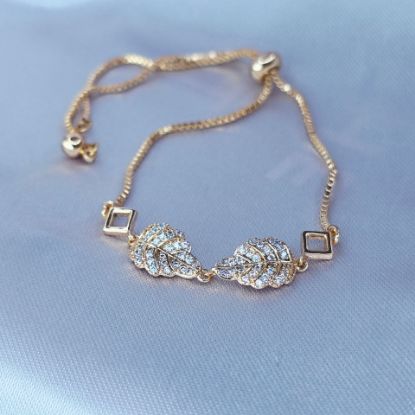Picture of Luxury Leaves Adjustable Bracelet Size 2401
