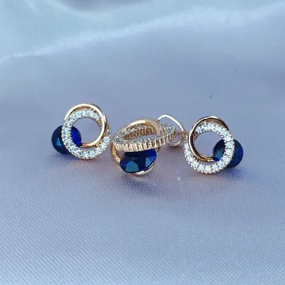 Imagen de Juego Aros Exquisitos y Cristal Azul