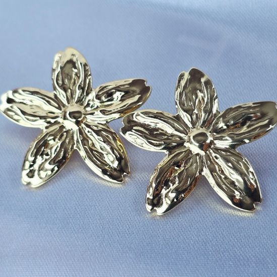 Imagen de Arete Flor Grande Texturizada