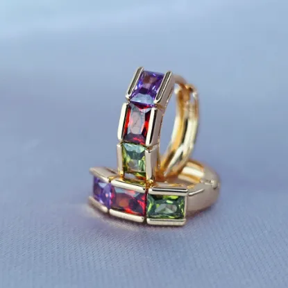 Imagen de Huggie Cristal Morado Rojo y Olivo