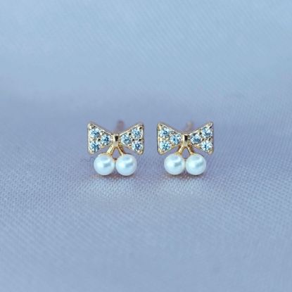 Imagen de Broquel Moñito Elegante con Perlas