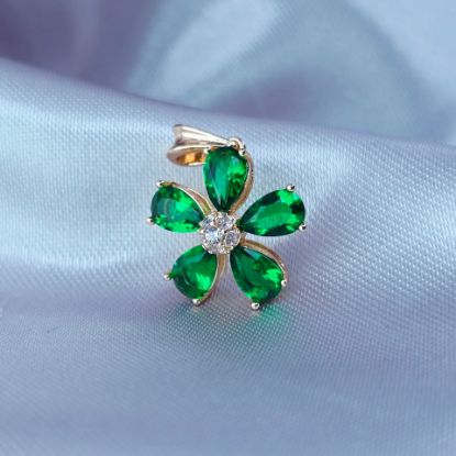 Imagen de Dije Flor Esmeralda
