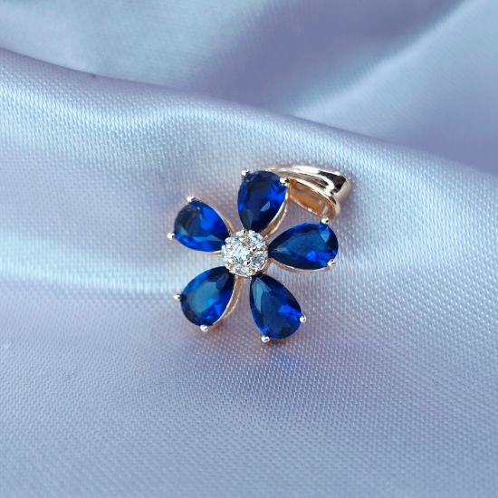 Imagen de Dije Flor Azul