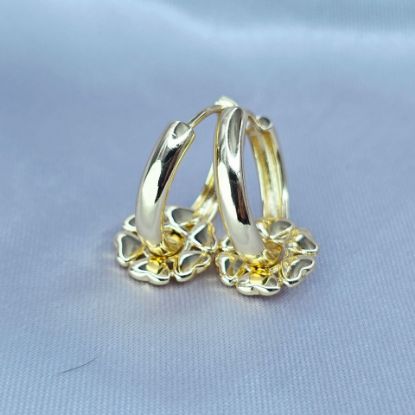 Imagen de Arete Desmontable Pétalos Corazones