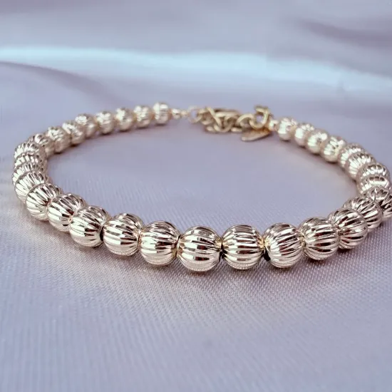 Imagen de Pulsera Municiones Texturizadas Oro Dorado  2105