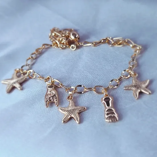 Imagen de Pulsera Tobillera Manos y Estrellas  2304