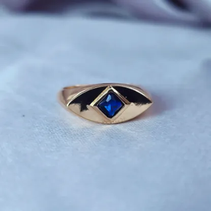 Imagen de Anillo Rombo Azul