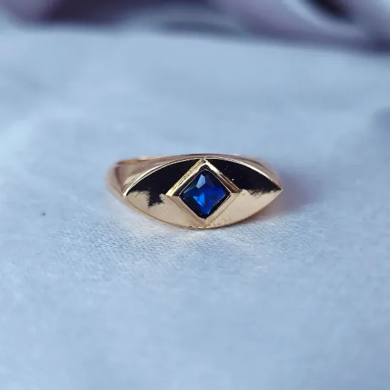 Imagen de Anillo Rombo Azul