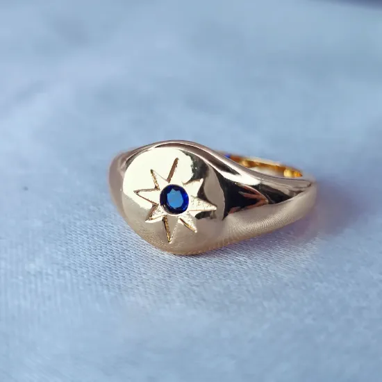 Imagen de Anillo Estrella Punto Azul