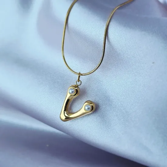 Imagen de Collar Perlas Inicial V