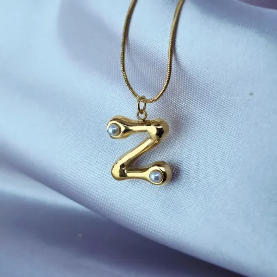 Imagen de Collar Perlas Inicial Z