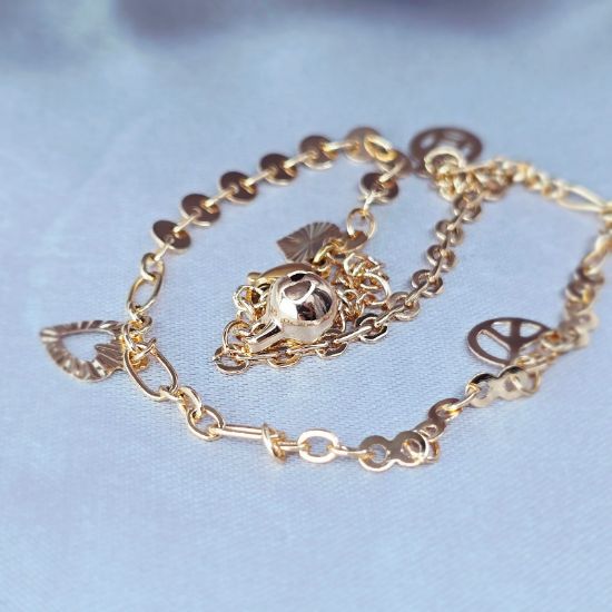 Imagen de Pulsera Tobillera Amor y Paz
