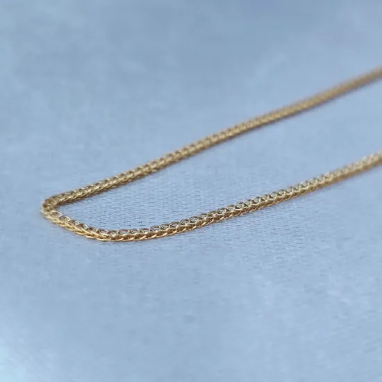 Imagen de Cadena Tejido Aros Chinos Finito Oro Dorado Talla 4501