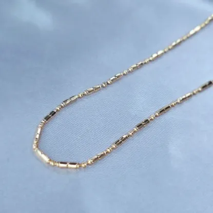 Imagen de Cadena Tejido Puntos y Dos Comas Oro Dorado Talla 4501