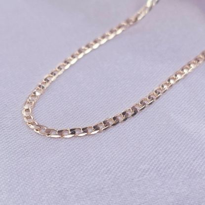 Imagen de Cadena Tejido Barbada Abierta Oro Dorado Talla 6002