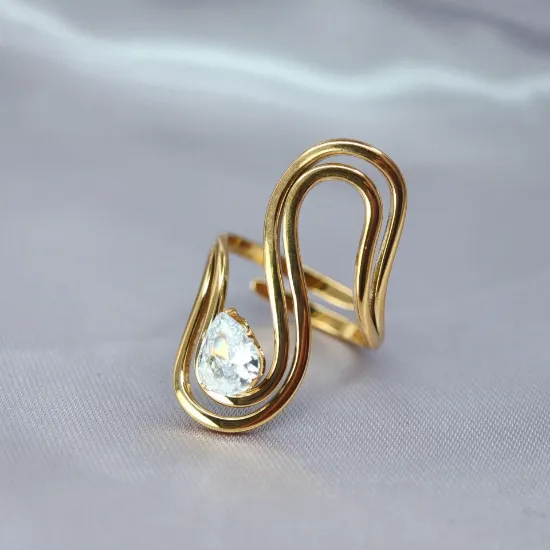 Imagen de Anillo Silueta Gota Bella  8