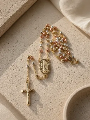 Imagen de Collar Rosario Florentino Virgen de Guadalupe Talla 5203