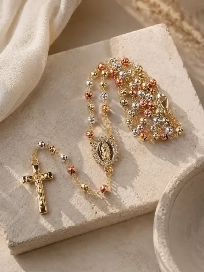 Imagen de Collar Rosario Florentino Guadalupana Talla 5203