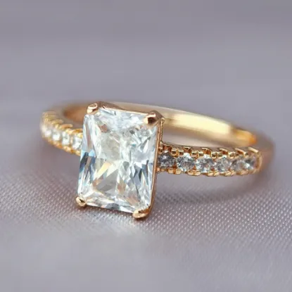 Imagen de Anillo Radiante Corte Rectángulo
