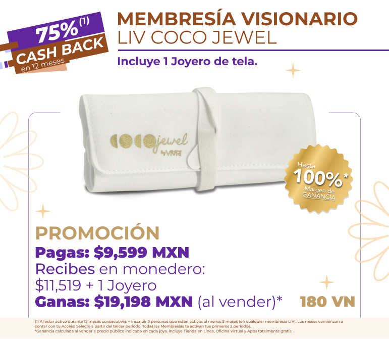 Membresia COCO Jewel Visionario + 1 joyero