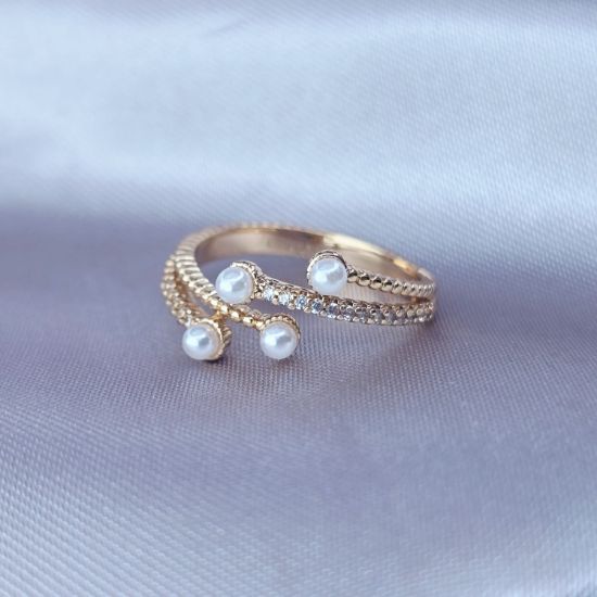 Imagen de Anillo Cuatro Perlitas 8