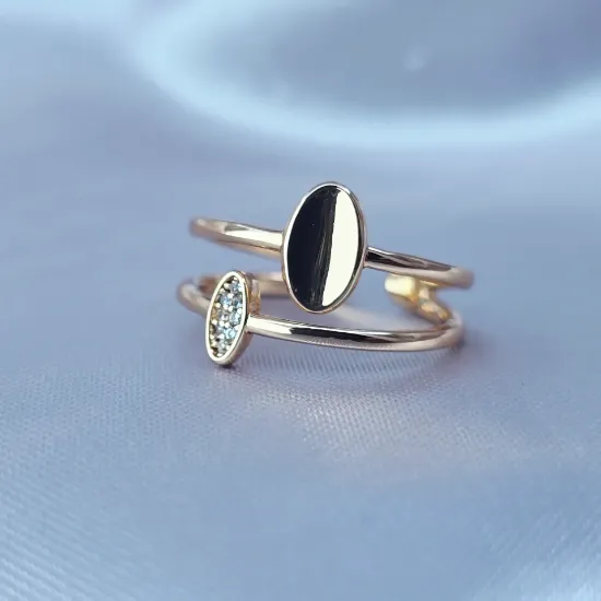 Imagen de Anillo Dos Pepitas Especiales Talla 6