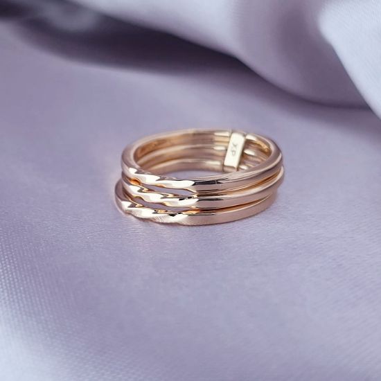 Imagen de Anillo Tres Aros de Oro 