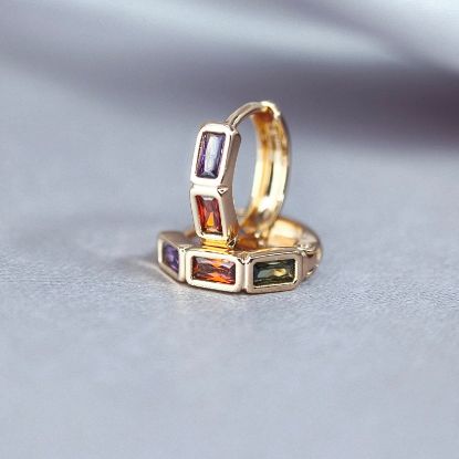 Imagen de Huggie Rectángulos Morado Naranja Olivo