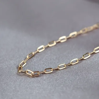 Imagen de Cadena Tejido Rectángulos Oro Dorado  6002