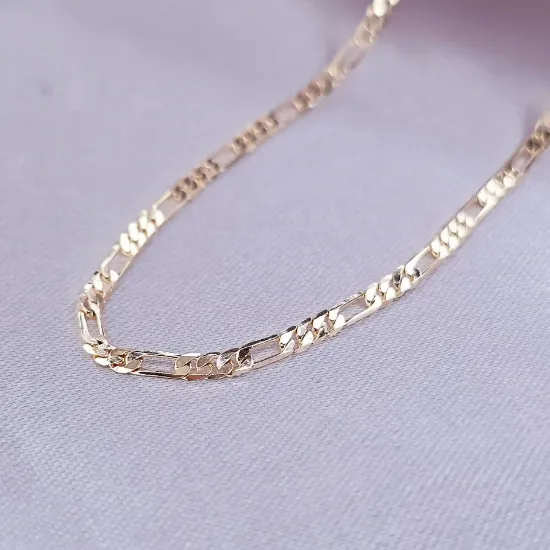 Imagen de Cadena Tejido Cartier o Fígaro Oro Dorado  7001