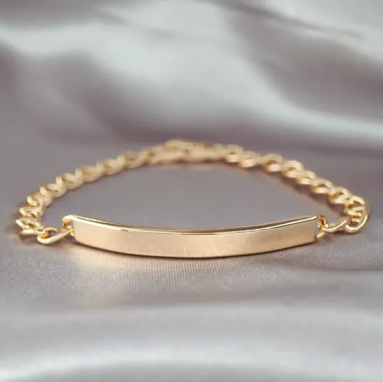 Imagen de Pulsera Esclava Eslabones Marinero Oro Dorado  2005