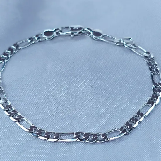 Imagen de Pulsera Tejido Cartier o Fígaro Oro Blanco  1904
