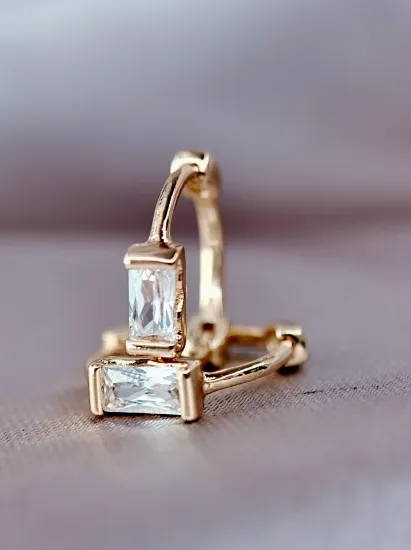 Imagen de Huggie Rectángulo de Cristal